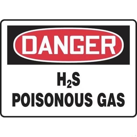 Accuform OSHA DANGER SAFETY SIGN H2S MCHL177XP MCHL177XP